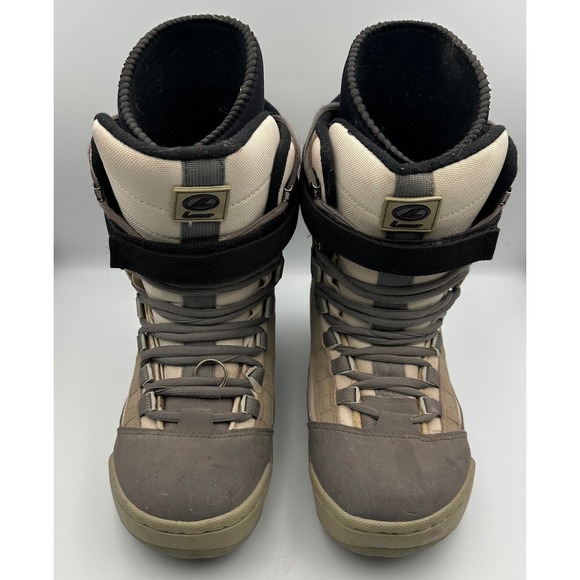 Lamar Retro Snowboard Boots Universe Adult W10 M8.5 Tan Gray Lace Up‎ Strap Vtg main image 4